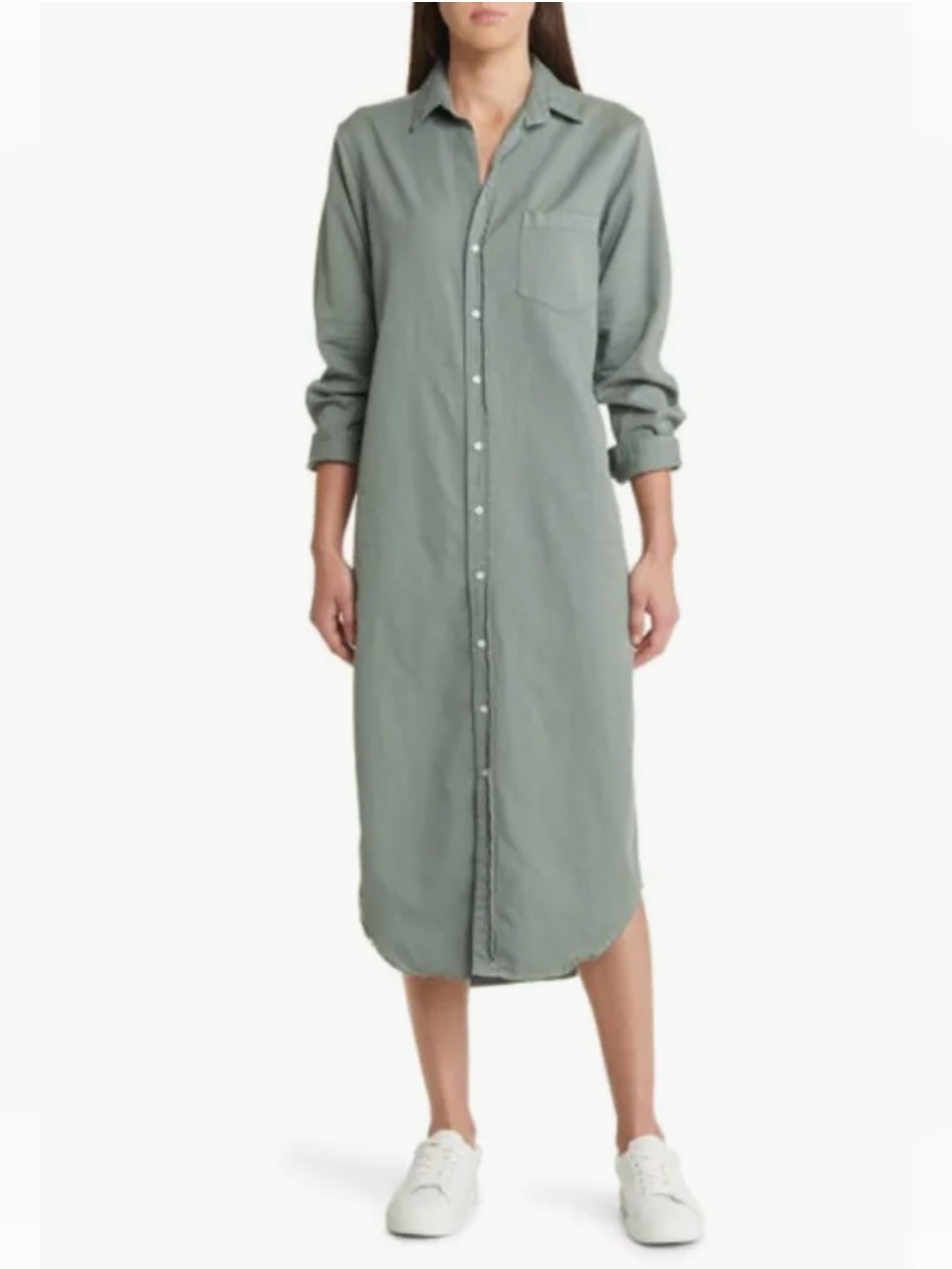 Frank & Eileen Rory Long Sleeve Maxi - Thyme Green Xs